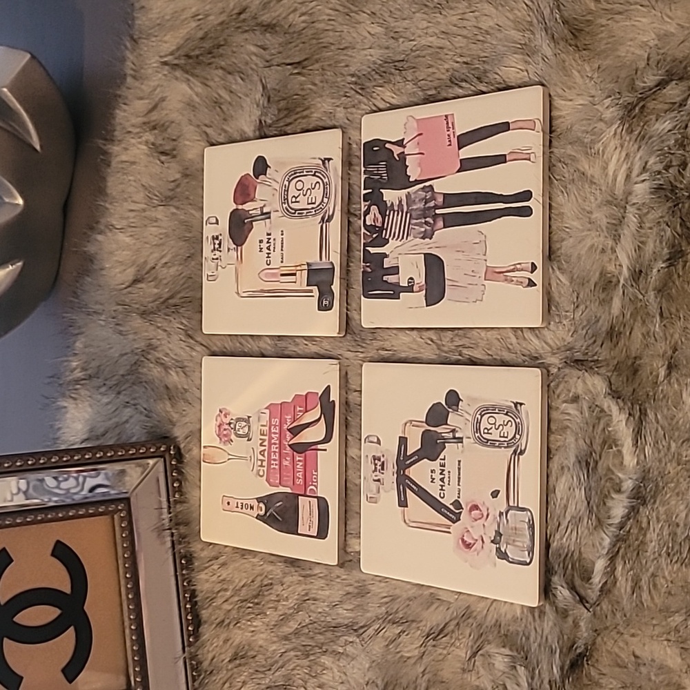 Amanda Greenwood Set of four (4) Assorted Coasters